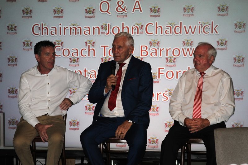 The big three in 1990, Mike Ford (captain), Tony Barrow (coach), John Chadwick (chairman).